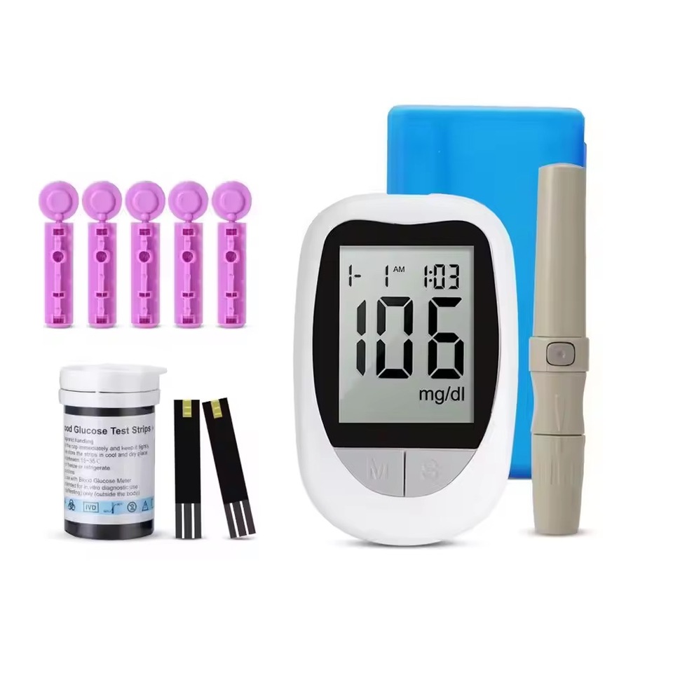 Haossan Portable Digital Blood Glucose Meter Safe Convenient Home Health Monitor For Blood Sugar Veterinary Diagnostic Equipment