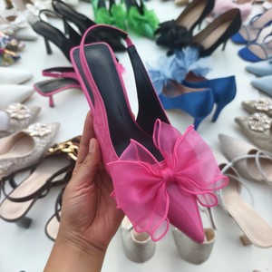 Mules à talons hauts pour femmes Sunborn, sandales d'été florales avec doublure en maille transparente, dessus plat, semelle intérieure en caoutchouc PU - Product Image 4