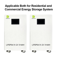 Batterie de stockage d'énergie solaire au lithium LiFePo4 5kWh 10kWh 15kWh 100Ah 200Ah 300Ah à décharge profonde, montée Powerwall, 48V 51.2V