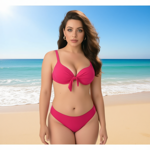 Costume da bagno bikini taglie forti con controllo pancia, coprente, sexy, BZ77038, colori assortiti 42 44 46 48 - Product Image 3