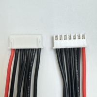 Kabel Charger Baterai Custom JST XH2.54 3s-7s, Perakitan Kabel Khusus 22AWG 7Pin Kawat Silikon 100mm untuk Baterai Model RC