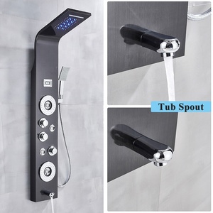 <span class=keywords><strong>Panel</strong></span> <span class=keywords><strong>de</strong></span> <span class=keywords><strong>Ducha</strong></span> LED con Grifo <span class=keywords><strong>de</strong></span> Cascada y Lluvia, Sistema <span class=keywords><strong>de</strong></span> <span class=keywords><strong>Ducha</strong></span> Empotrado en la Pared con Jets <span class=keywords><strong>de</strong></span> Masaje Spa, Cabezal <span class=keywords><strong>de</strong></span> <span class=keywords><strong>Ducha</strong></span> y <span class=keywords><strong>Ducha</strong></span> <span class=keywords><strong>de</strong></span> Mano - Product Image 5