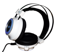 Casque de jeu stéréo, casque de jeu compétitif avec microphone, prise jack 3,5 mm, casque filaire supra-auriculaire