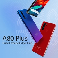 Téléphone mobile débloqué Blackview A80 Plus, 4680 mAh, 6,49 pouces, Android 10, processeur octa-core, identification par reconnaissance faciale et empreintes digitales, smartphone 4G