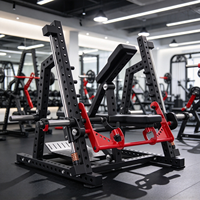 Appareil de musculation REYK : Rameur Smith pour exercices du dos, Rameur assis à charge de plaques en acier, Équipement de gym