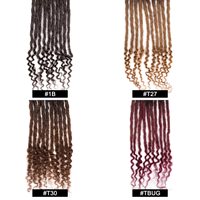 Extensions de dreadlocks permanentes Originea à pointes bouclées en cheveux humains, faites à la main, peuvent être teintes, décolorées, bouclées, noir naturel