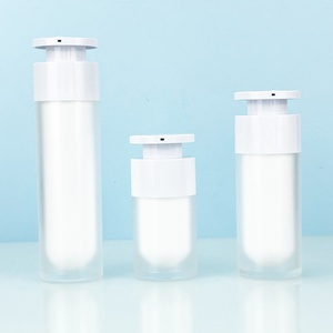 Factory Price Cosmetic Airless Lotion <b>Pump</b> <b>Bottle</b> Silk Screen Frosted White 15ml 30ml 50ml Skin Care Plastic Airless <b>Bottle</b> - Product Image 2