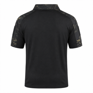Chemise Camouflage <span class=keywords><strong>Homme</strong></span> Formelle à Manches Courtes et Demi-Zip, Coupe Droite, Séchage Rapide, Respirante, pour Entraînement en Extérieur, Vente en Gros - Product Image 2