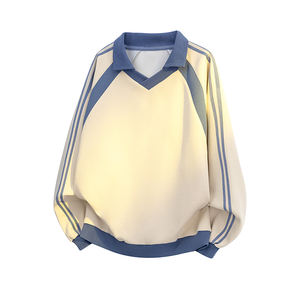 Jersey de estilo informal de invierno XL para hombre, sudaderas de tela de punto de retazos de Color sólido, estampado Digital, temporada de otoño - Product Image 4