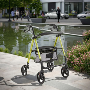 Práctico rodillo de rehabilitación con asiento cómodo y andador de almacenamiento transparente para clínicas - Product Image 4