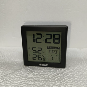 Giải phóng mặt bằng bán baldr vuông kỹ thuật số bàn Đồng hồ nhiệt độ trong nhà và độ ẩm lịch thiết kế hiện đại với Pin hoạt động - Product Image 1