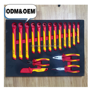 68 pièces Outils de quincaillerie Clé à douille isolée VDE 1000V Jeu de pinces à cliquet combinées 20076 Outils pour l'énergie nouvelle 20076 - Product Image 5