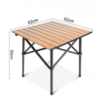 Table pliante compacte portable en métal meubles d'extérieur faciles à transporter pour camping pique-niques utilisation à la plage
