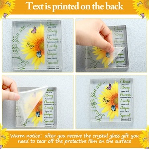 Regalo Motivacional Bíblico de Girasol en Acrílico Transparente Personalizado Moderno - Lavable y Fácil de Montar - Product Image 4