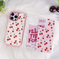 Coque de téléphone à panneau arrière magnétique remplaçable pour iphone 17 / 17pro/17promax/17air avec la cerise à pois dorés
