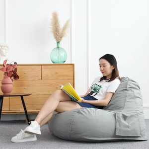 משולש צורת שקית שעועית כיסא מלא קצף שעועית שקית ספה עם כיס יחיד שומן ילד רצפת ספת שקית שעועית מרפסת ספה עצלנית - Product Image 1