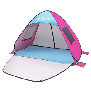 Carpa LevCryeou Pop Up de 200x140cm de apertura rápida, de una sola capa, para playa o exteriores, con puertas y ventanas dobles. - Product Image 2