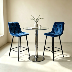 <span class=keywords><strong>Tabouret</strong></span> <span class=keywords><strong>de</strong></span> <span class=keywords><strong>bar</strong></span> en <span class=keywords><strong>velours</strong></span> nordique, chaise <span class=keywords><strong>de</strong></span> <span class=keywords><strong>bar</strong></span> rembourrée avec dossier capitonné en losanges pour la maison, l'hôtel, le café, le <span class=keywords><strong>bar</strong></span> - Product Image 4