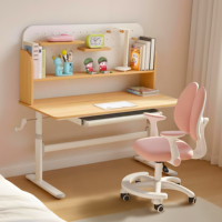 Dernière conception de table de lecture ergonomique en bois pour enfants avec étagère Mobilier de maison Bureau d'étude réglable en hauteur pour enfants