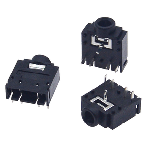 PJ-307 Prise Jack Audio/Vidéo 3,5 mm, 5 Broches 180° °   Connecteur femelle à montage horizontal, boîtier en plastique - Product Image 1