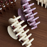Fruit Hart Acetaat Haarklauw Kersen Aardbei Strass Kaakclip Zoete Coquette Haaraccessoire voor Dames Dagelijks Feest Vakantie