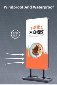 Miễn phí đứng thắp sáng giữ dấu hiệu dẫn hiển thị menu nhiệm vụ nặng nề trượt trong Poster đứng nhà máy bán buôn - Product Image 5