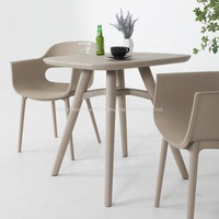 Ensemble de 3 pièces de mobilier de jardin en plastique moderne Joye Leisure pour terrasse, patio, hôtel, balcon, table et chaises de bistrot en PP