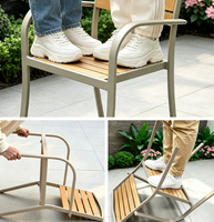 Ensemble de meubles de patio imperméables modernes pour restaurant et salon de jardin - Ensemble de table et de chaises écologiques et durables