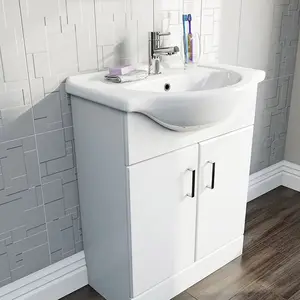 Est-lavabo de cerámica de lujo para baño, mueble de lavabo individual, diseño de buque de lavandería - Product Image 1