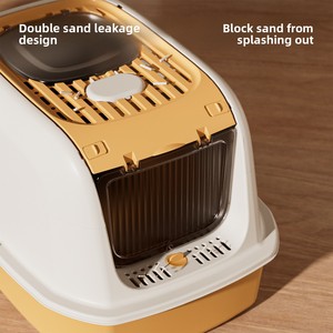 Grande litière anti-déversement et anti-odeur entièrement fermée pour chats adultes, avec fonction de stérilisation, vente en gros - Product Image 1