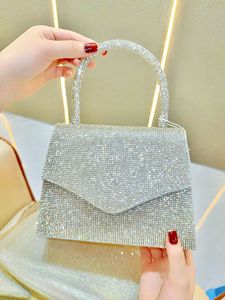 New Cross-border European American Fashion Retro Full Chain Small <b>Square</b> Evening Crossbody Bag Rhinestone Cover Tanjing - Product Image 2