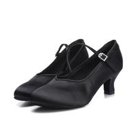 Nouvelles Chaussures Modernes 2025 pour Femmes à Talons Mi-Hauts, Semelles Souples, Semelles Fourrées, Chaussures de Danse Waltz et Latine