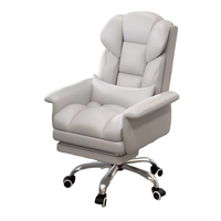 Chaise de bureau ergonomique moderne de luxe pour les gestionnaires de patron Chaise de direction inclinable en cuir synthétique confortable