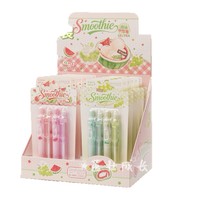 Ensemble de stylos neutres en plastique Jiandan, 4 stylos emballés dans un coffret, pointe de 0,5 mm, action par pression, stylos d'écriture compacts pour étudiants