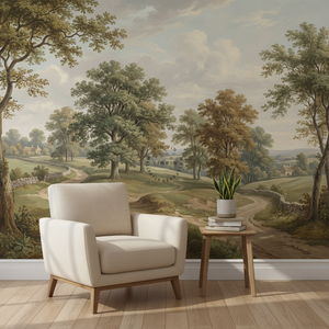 Papel Tapiz Impermeable con Diseño de Camino Boscoso, Árboles y Paisaje, Decoración de Pared para el Hogar, Mural de Paisaje Campestre Vintage - Product Image 4