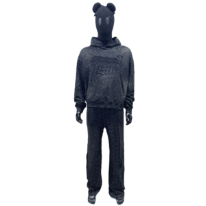 Ensemble de survêtement décontracté personnalisé en molleton brodé en coton tricoté - Product Image 1