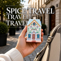 Ensemble de pots à épices en céramique colorés en forme de maison avec couvercle à clip, capacité anti-poussière, décoratifs, pour sel et épices, Village Spice