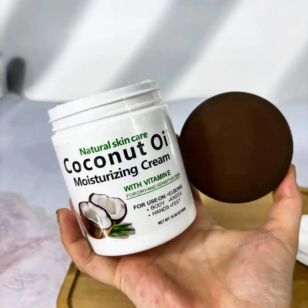 Best Coconut Skin Care Moisturizing Cream with Vitamin E Face Body Shea Butter Nourish Whitening Cream Lotion