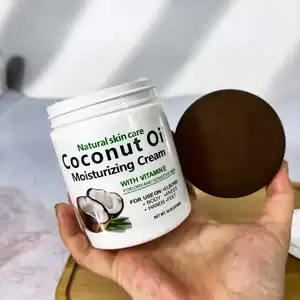 La migliore crema idratante per la cura della pelle al cocco con vitamina E viso corpo burro di karitè nutriente crema sbiancante lozione