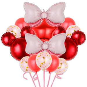 Set di palloncini con testa di Mickey <span class=keywords><strong>Minnie</strong></span> da 24 pollici con fiocco rosa per compleanno per bambini palloncini di lamina all'ingrosso - Product Image 6