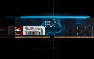 TXRUI DDR5 16GB 6000MHz Desktop <b>RAM</b> DIMM-PCS-48000-XMP Black With Blue LED Lighting - Product Image 5