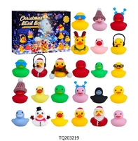 TOMMABO noël calendriers de l'avent boîte 24 pièces ornements noël dessin animé bain rose canard calendrier aveugle boîte jouets ensemble pour enfant