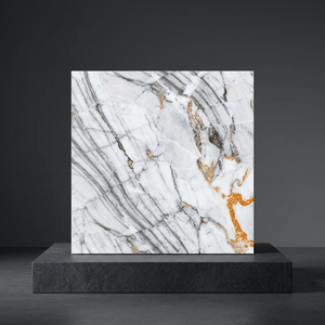 Emperador Crystal Marble Effect Porcelain <b>Floor</b> Tiles Glossy Ceramic 2x2 Ft Polished Finish - Product Image 5