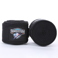 Bandages de boxe élastiques personnalisés avec logo OEM Chine, 3,5 m, couleur unie, pour Muay Thai, Kickboxing, MMA, entraînement
