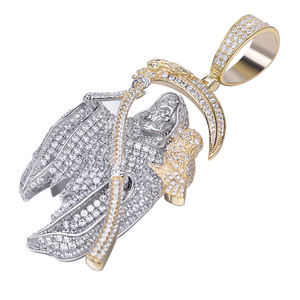 925 Santa Muerte Berlapis Perak Italia dengan Liontin Burung Hantu - Product Image 5