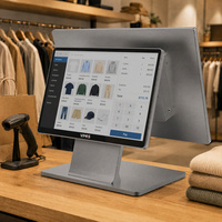 Systèmes de point de vente tout-en-un à double écran, machine de commande, caisse enregistreuse, moniteur pour les restaurants de restauration rapide, les cafés