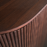 Console multimédia de style américain haut de gamme RH en bois massif, meuble de rangement polyvalent et écologique pour salon