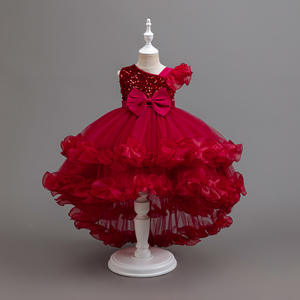 Gaun Pesta Musim Panas Putri & Pertunjukan Piano untuk Anak Perempuan, Desain Jaring Kue Berkilau, Gaya Preppy, Campuran Katun - Product Image 5