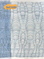 Haut de gamme luxe perlé brodé dentelle tissu à la main paillettes perle garniture pour robe de mariée/robe de mariée