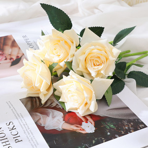 Rosas Artificiales de Tacto Real de Una Sola Cabeza, Decorativas para Bodas, Rosas de Tacto Real para Decoración del Hogar, Gran Venta 2024 - Product Image 5